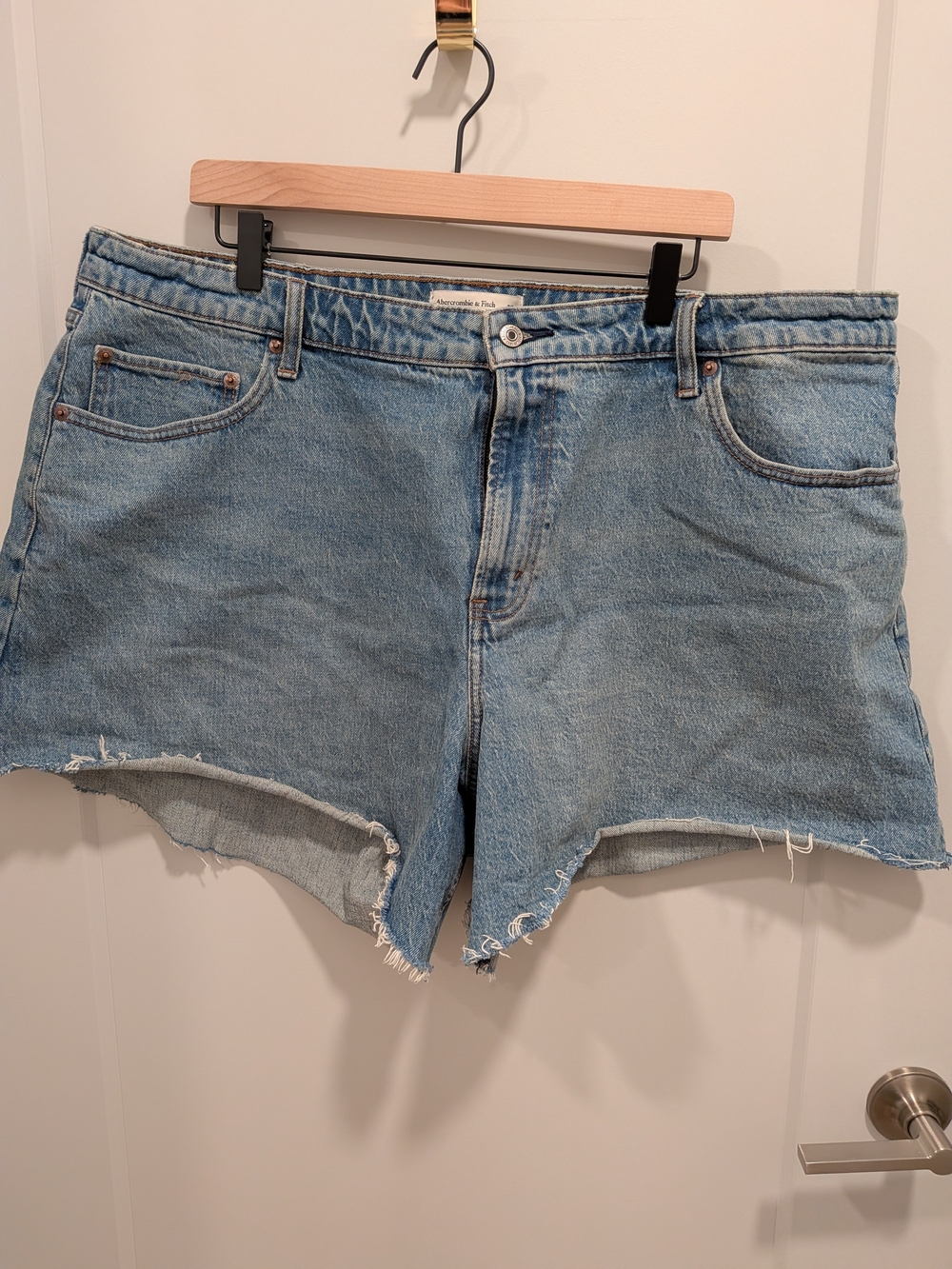 Abercrombie & Fitch Faded Blue Denim Cutoff Shorts